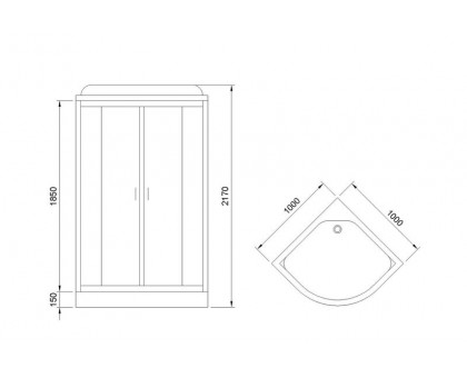 Душевая кабина Royal Bath RB 100HK4-MM 100х100 см, с матовыми стеклами