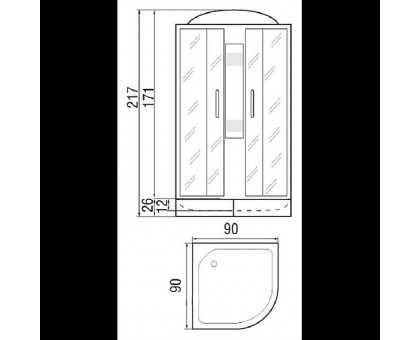 Душевая кабина River LENA 90/24 МТ
