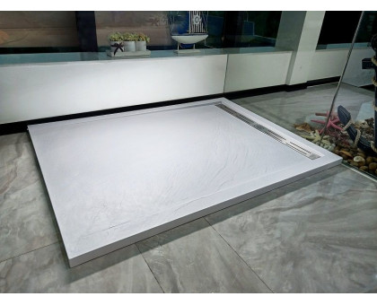 Душевой поддон WeltWasser WW TRS 14090 STONE-WT 140х90 см белый с сифоном
