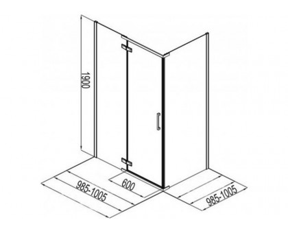 Душевой уголок Aquanet Logic C1000 AE32-S-100x100U-CT 100x100 см