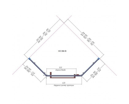 Душевой уголок RGW HO-084G 100x100, прозрачное стекло