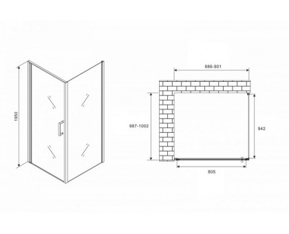 Душевой уголок ABBER Sonnenstrand AG04090-S100