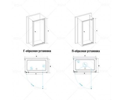 Душевой уголок RGW PA-35 (PA-05 + Z-050-1) 100x100, прозрачное стекло