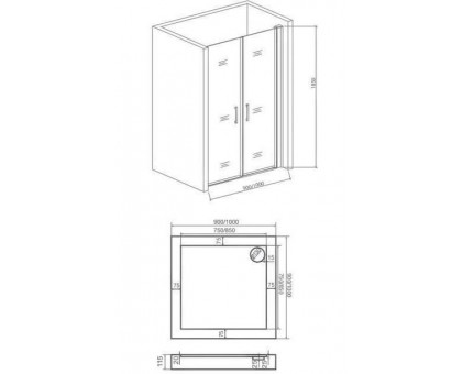 Душевое ограждение Good Door PANDORA SD-90-C-CH