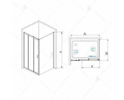 Душевой уголок RGW PA-73 P (PA-13 + 2Z-33) 120x70, прозрачное стекло
