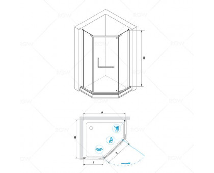 Душевой уголок RGW PA-81 80x80, матовое стекло